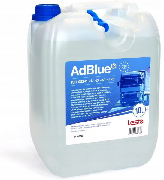 Adblue 10 Liter Hochreine SCR Harnstofflösung ISO 22241 mit Ausgießer