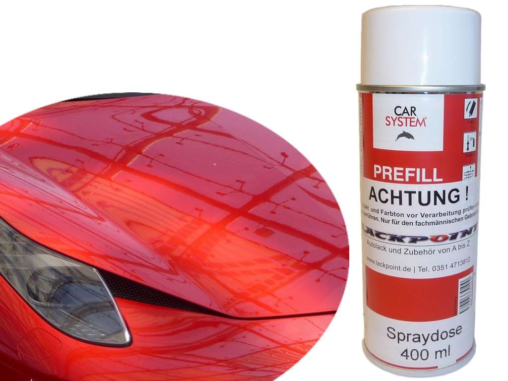 Bombe De Peinture Auto 400ml – Couleur VW LA3G Klassicrot, Base Acrylique, Séchage Rapide