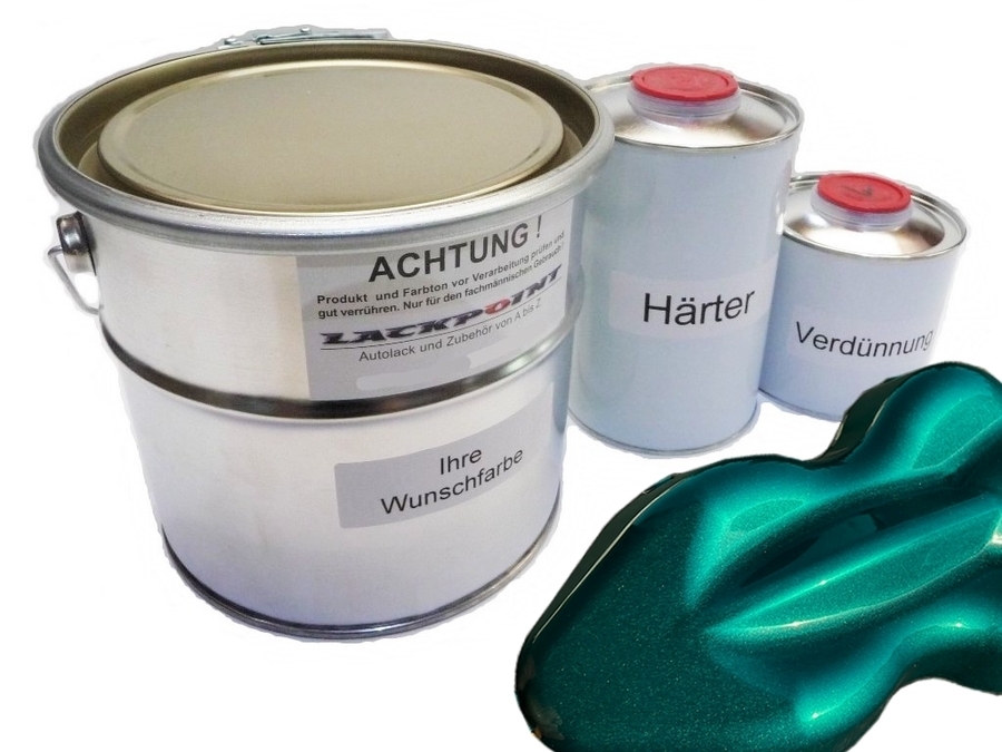 3,5 Liter Set 2K Autolack Nacht Blau Metallic Seidenmatt