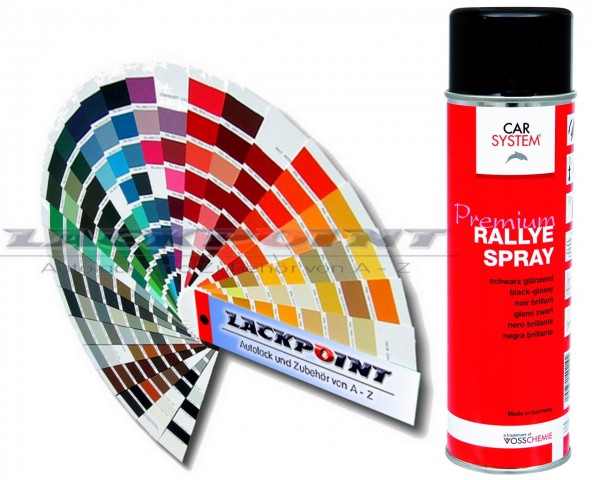 Spraydose CS 1k Rallye Spray Premium Schwarz glänzend 500ml für Autolack