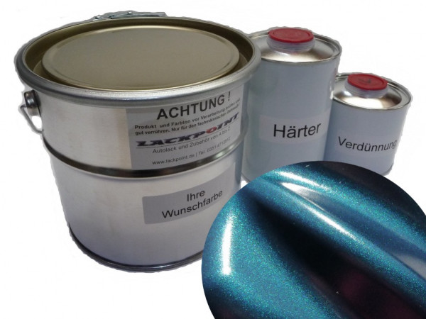 2K Autolack Set Grün Blau Metallic