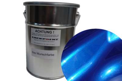 Set De Peinture Auto 2K 5 Litres Couleur Nacht Blau Metallic - Marque Lackpoint - Pour Tuning VW, Etc.